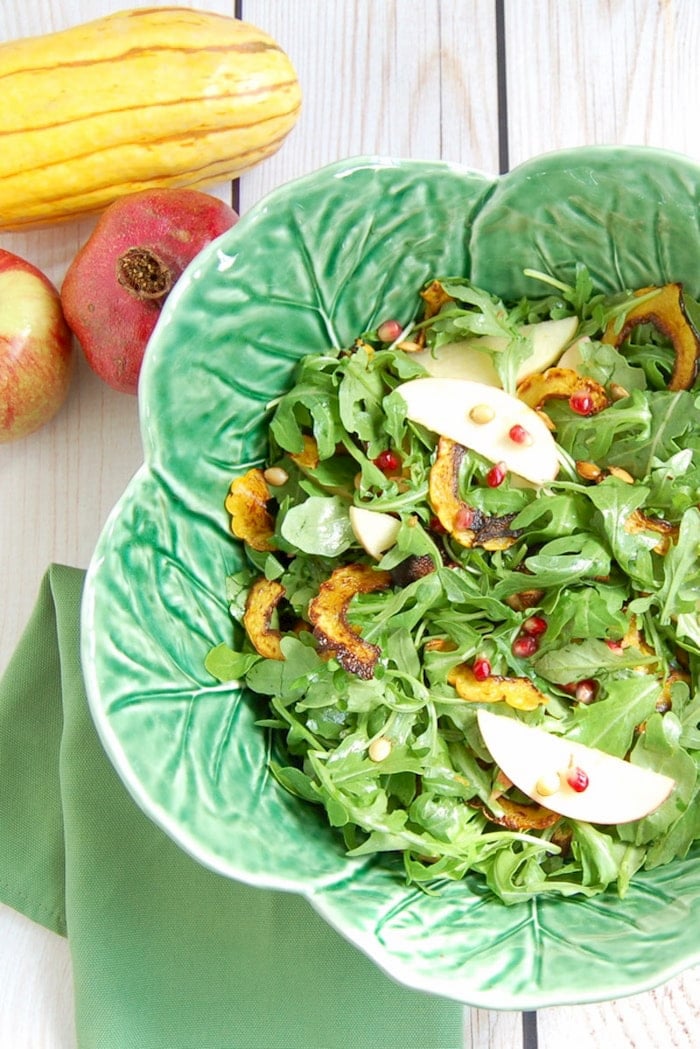 Roasted Delicata Squash Apple Salad {Gluten-Free, Vegan, Nut-Free}