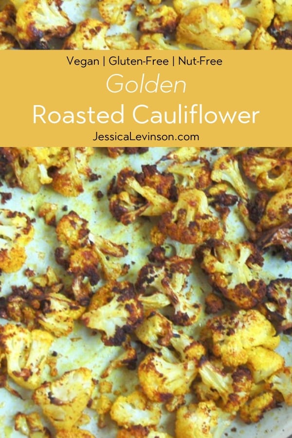 Golden Roasted Cauliflower on sheet pan