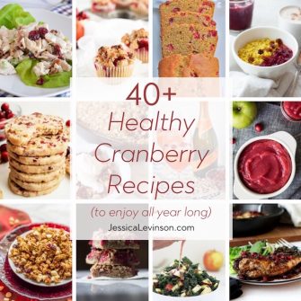 Whether fresh, frozen, canned, or dried, cranberries are a year-round superfood. Add these 40+ healthy cranberry recipes to your meal plan soon! via JessicaLevinson.com
