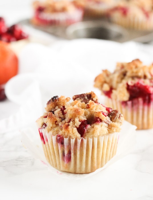 Cranberry Orange Pecan Streusel Muffins @ Lively Table