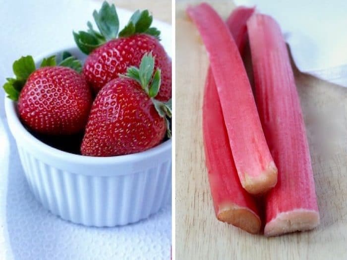 Strawberry Rhubarb Image Collage