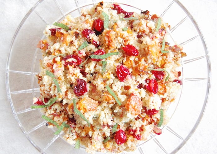 butternut squash and cranberry quinoa salad is a perfect side dish for your thanksgiving and christmas table