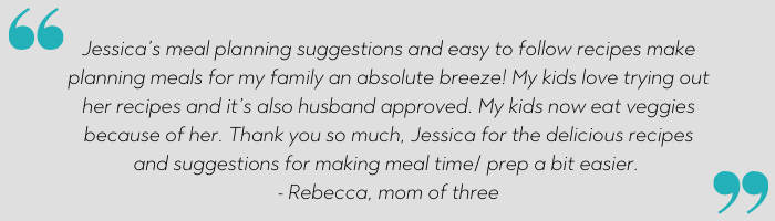 meal planning testimonial