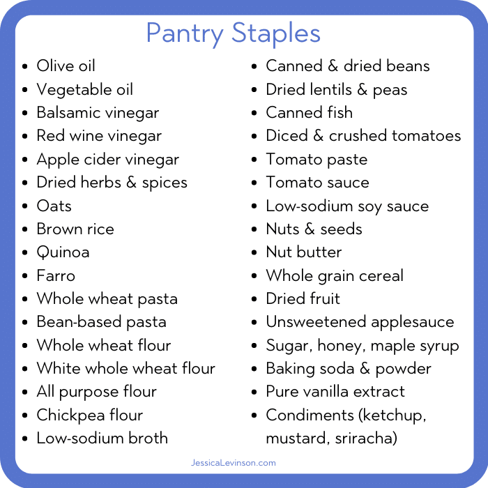 list of pantry staples